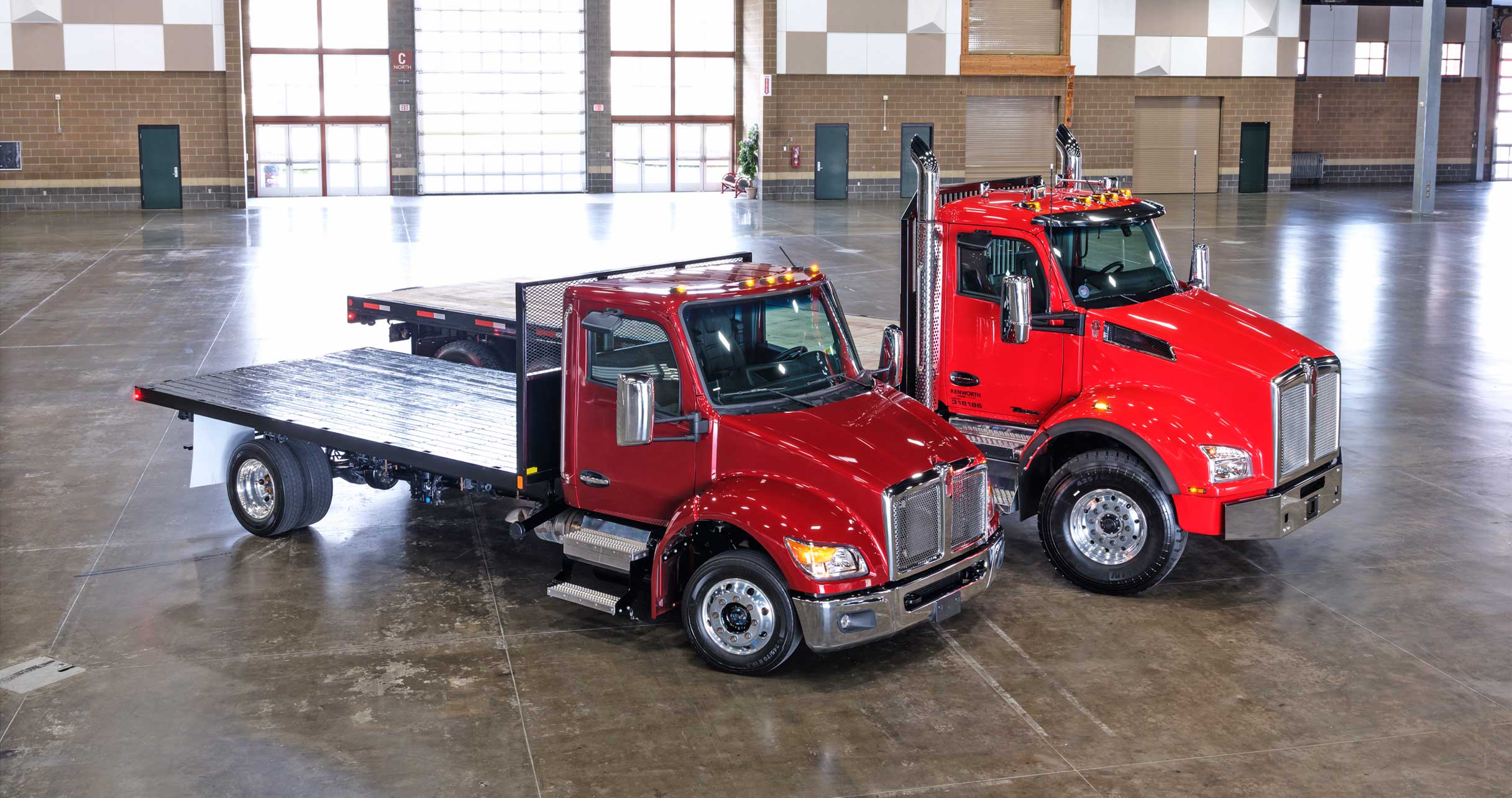 Red Flatbed Trucks